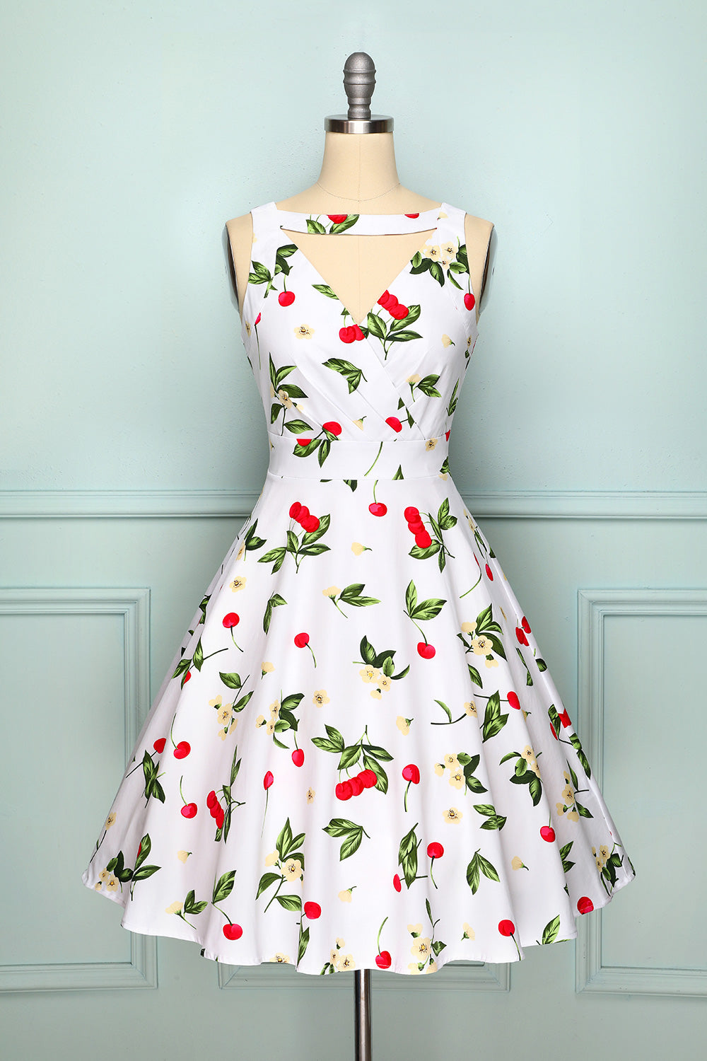 cherry print dress